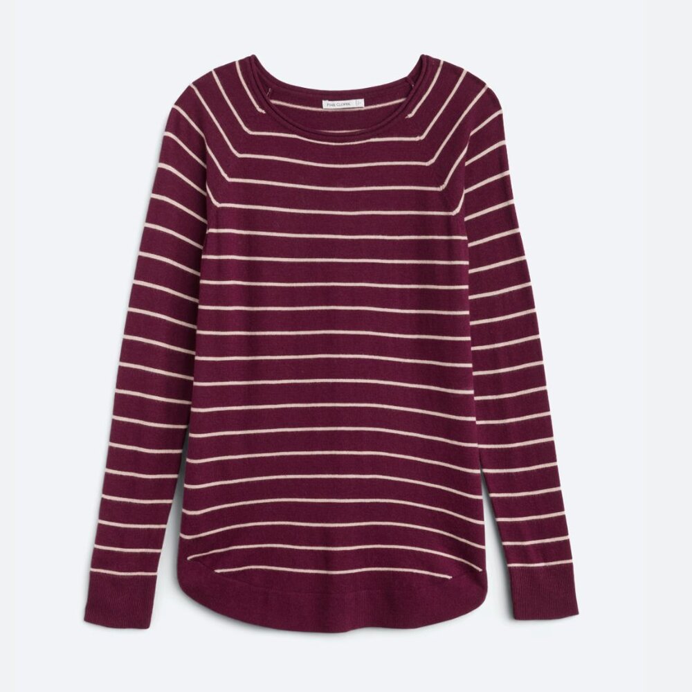 Pink Clover | Valencia Curved Hem Sweater in XLP